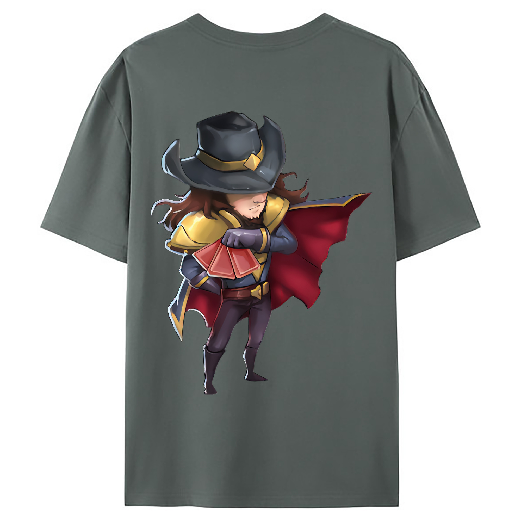 （画像用） リーグ・オブ・レジェンド League of Legends LOL 綿100％ メンズ半袖Tシャツ（バックプリント） 通気性